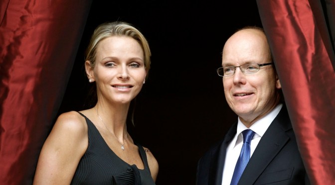 TSHs Prince Albert II and Princess Charlene of Monaco Attend a Rugby Match in England.