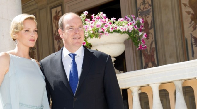 TSHs Prince Albert II and Princess Charlene of Monaco Attend an Inauguration.