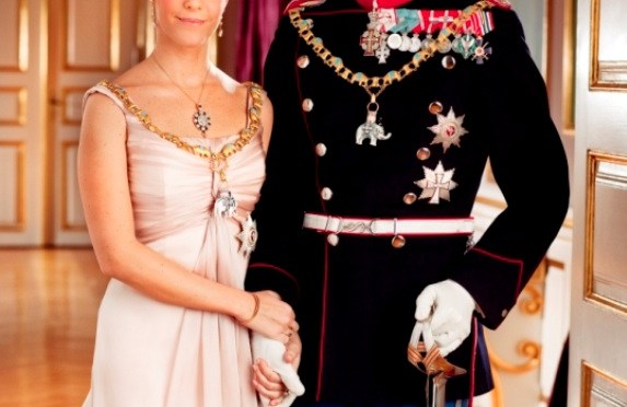 TRHs Prince Joachim and Princess Marie of Denmark Pose for the Press in Switzerland.