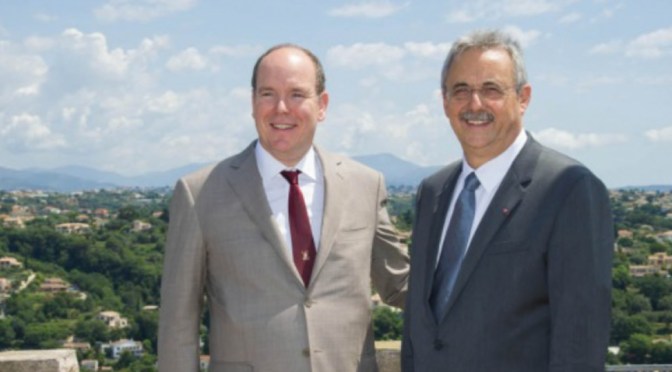 HSH Prince Albert II of Monaco Visits Haut-de-Cagnes, France.