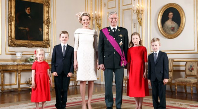 Members of the Belgian Royal Family Enjoy a Leisurely Sunday Bike Ride.