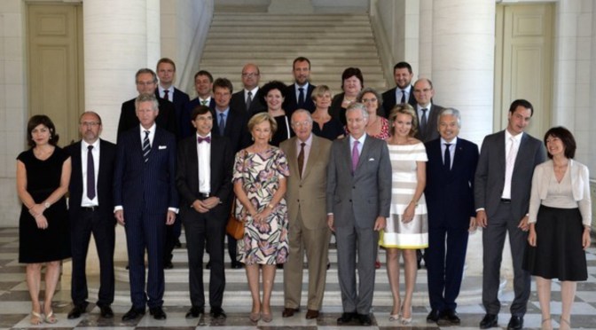 TMs King Albert II and Queen Paola of Belgium Host a Luncheon for Members of the Belgian Government. (VIDEOS)