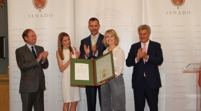 Their Royal Highnesses Prince Felipe and Princess Letizia of Asturias Attend an Award Ceremony