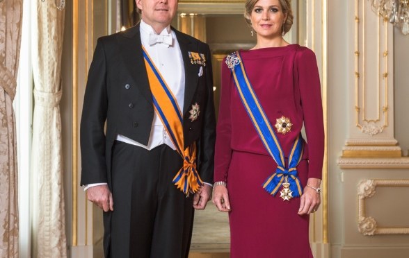 Their Majesties King Willem-Alexander and Queen Maxima of the Netherlands Meet with the President of Myanmar.