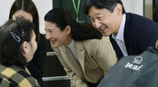 TIHs Crown Prince Naruhito and Crown Princess Masako of Japan Visit a Shelter in the Iwate Prefecture. (VIDEOS)