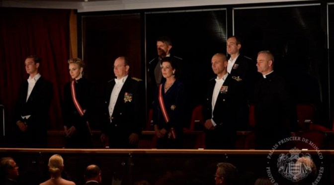 Members of the Princely Family of Monaco Attend a Gala Performance at the Grimaldi Forum.