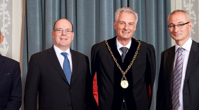 His Serene Highness Prince Albert II of Monaco Receives an Honorary Doctorate.