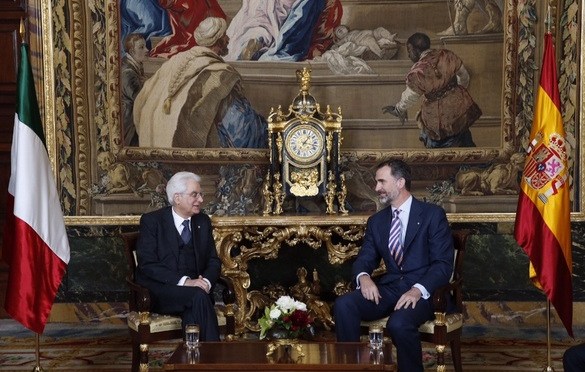 His Majesty King Felipe VI of Spain Meets with the President of Italy.