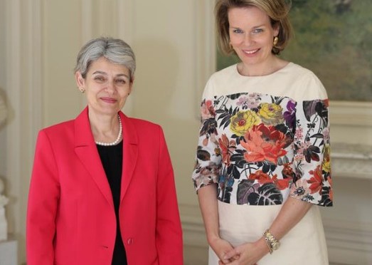 Her Majesty Queen Mathilde of Belgium Holds an Audience.