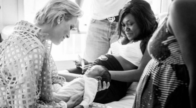 HSH Princess Charlene of Monaco Visits a Maternity Ward.