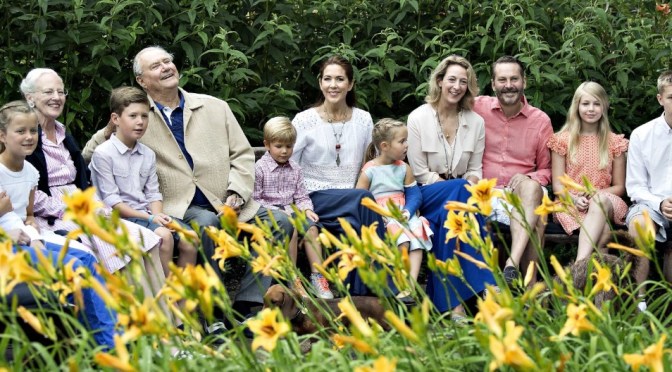 Members of the Danish Royal Family Pose for the Press.