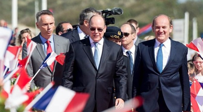 HSH Prince Albert II of Monaco Attends an Inauguration in France.