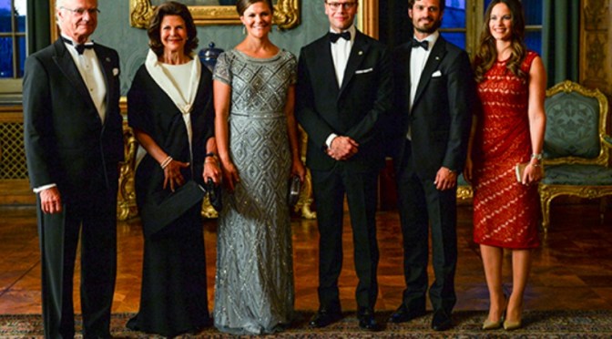 Members of the Swedish Royal Family Attend the Sverigemiddag.