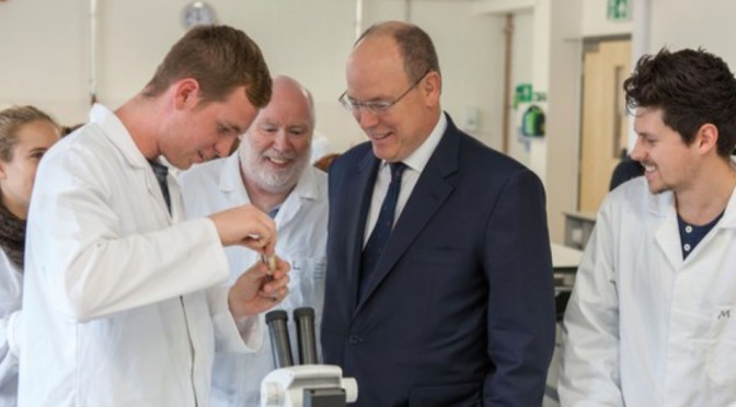 (VIDEO) HSH Prince Albert II of Monaco Visits Plymouth University.