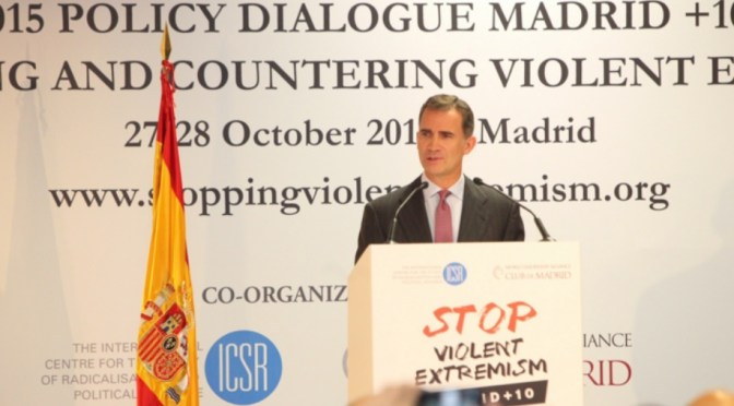 HM King Felipe VI of Spain Opens a Conference in Madrid.