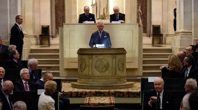 HRH The Prince of Wales Receives and Award in Paris.