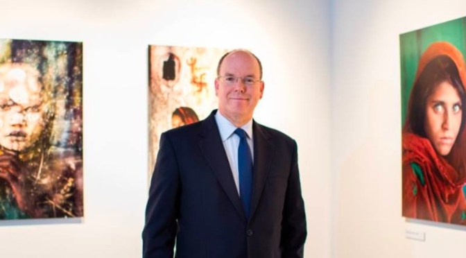 HSH Prince Albert II of Monaco Views an Exhibition in Monte-Carlo.
