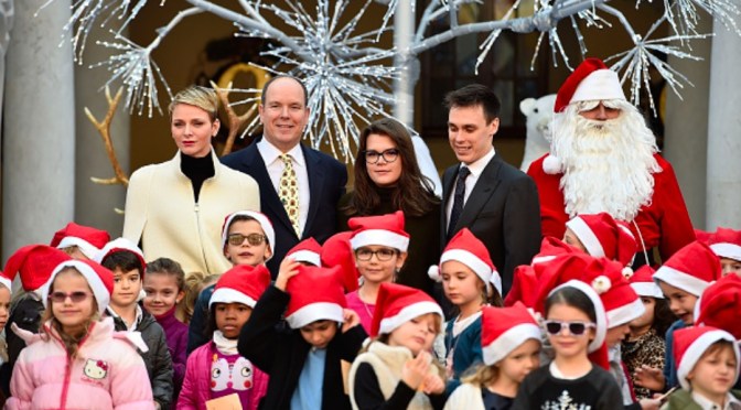 TSHs Prince Albert II and Princess Charlene of Monaco Distribute Christmas Gifts.