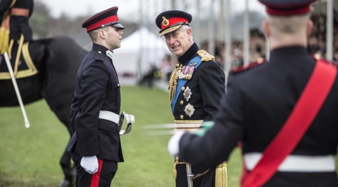 HRH The Prince of Wales Attends The Sovereign’s Parade in Camberley, Surrey.