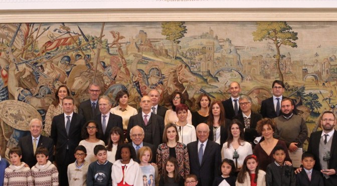 Her Majesty Queen Letizia of Spain Holds an Audience and Presents an Award.